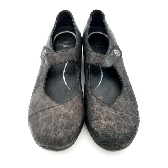 DANSKO Mary Jane Comfort Shoes Opal Metallic Leopard Women's size 37 US 6.5 EUC - Picture 7 of 11